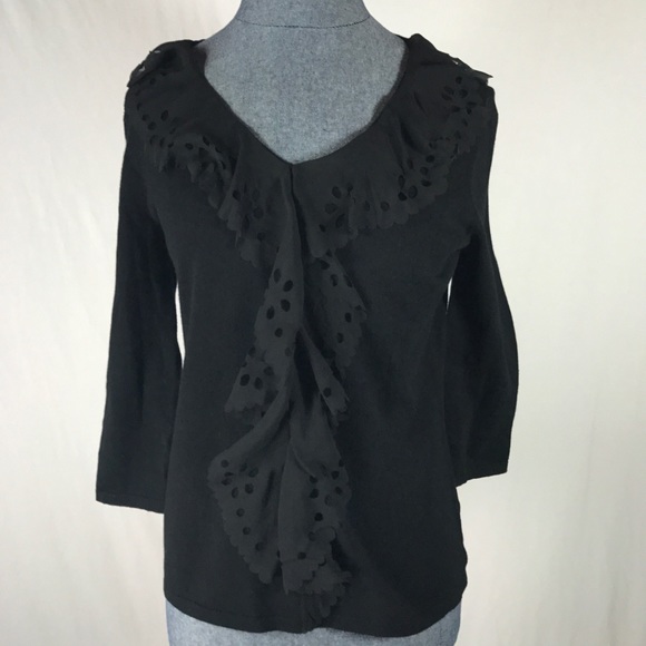 Cable & Gauge Womens Petite S Black Shirt Top - Picture 2 of 8